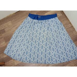 Pendleton silk flare, circle skirt. Blue and white. Size 12